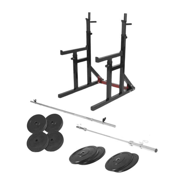 Squat Rack cu bara pentru piept si greutati 30-50 mm Gorilla Sports