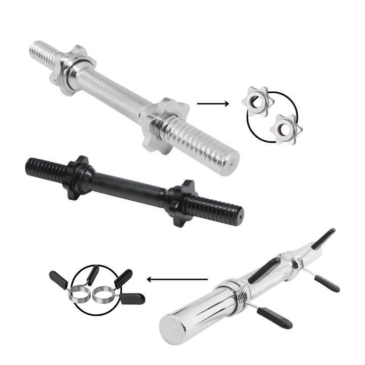 Bara de gantera Argintiu/Negru Gorilla Sports