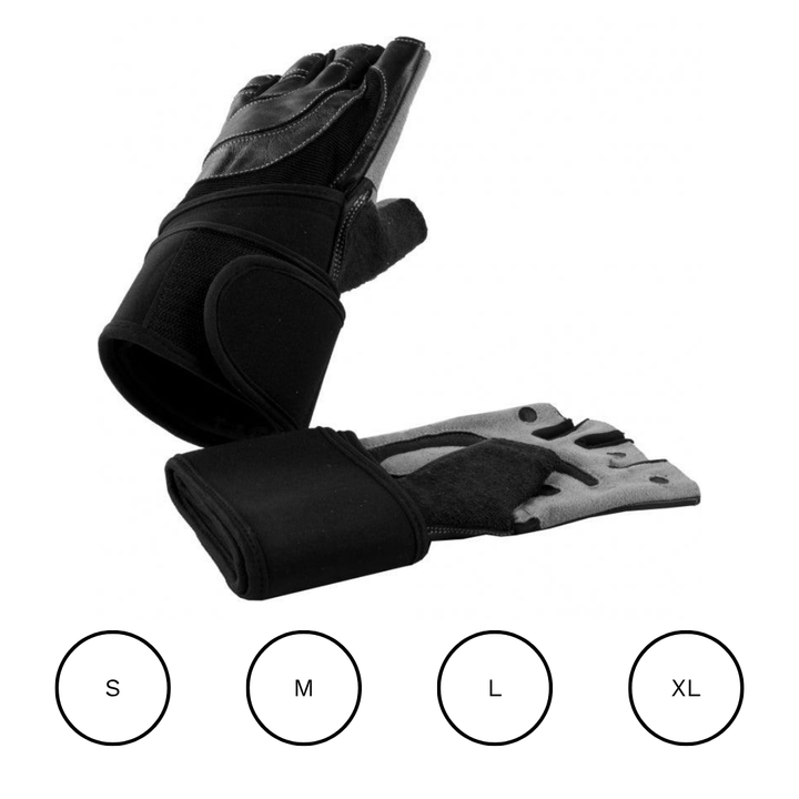 Mănuși de antrenament cu bandaj pentru articulații negru/gri S-XL Gorilla Sports