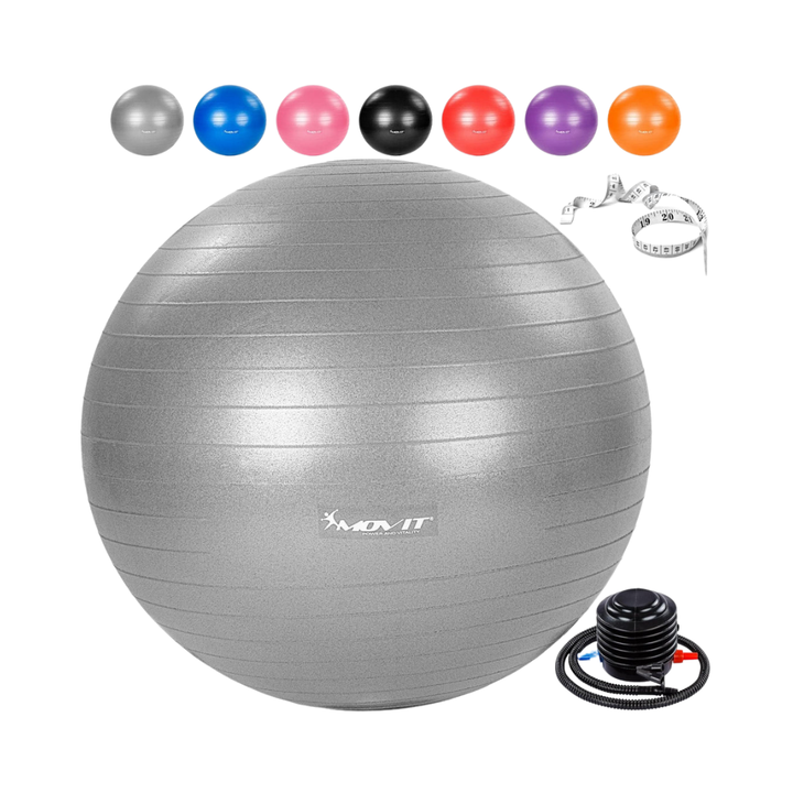 Minge de exercitii, cu pompa de picior, 55 - 85 cm, Multiple Culori MOVIT