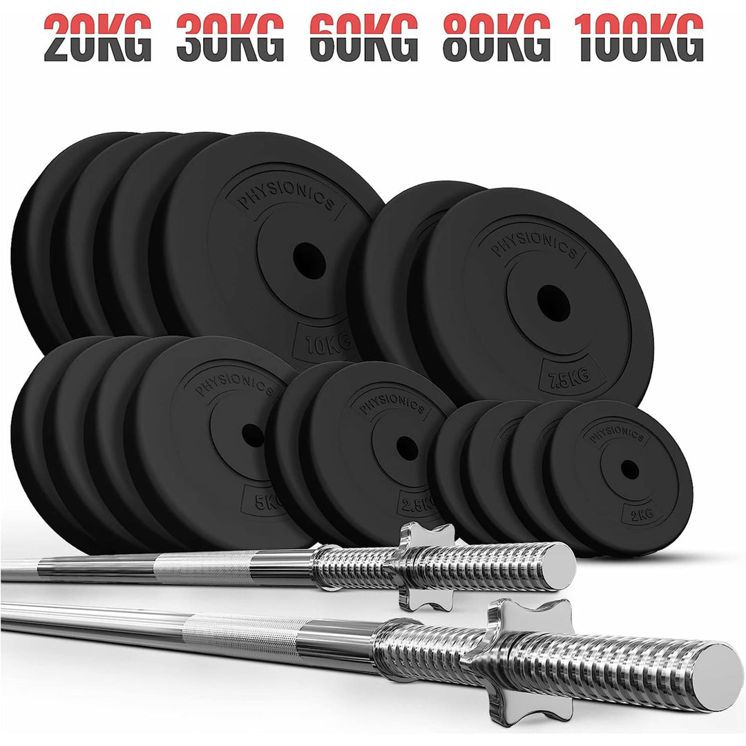 Set bara cu discuri, 20 kg, Physionics - Gorilla Sports Ro