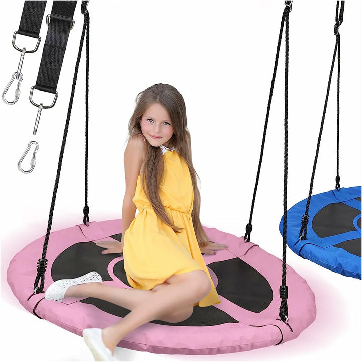 Leagan pentru copii si adulti, roz, interior/exterior, diametru 100 cm, Physionics - Gorilla Sports Ro