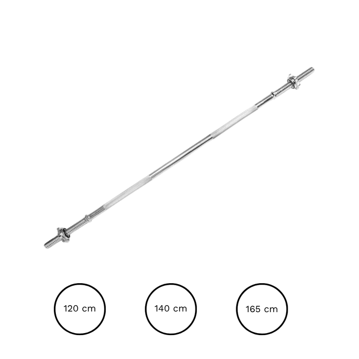 Bara dreapta haltere, 30 mm, cromat, 120-165 cm PHYSIONICS