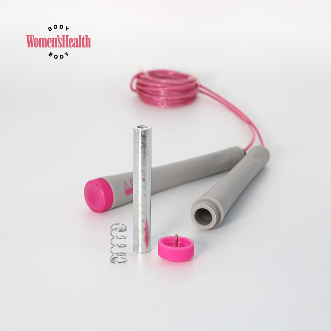 Coardă de sărit, roz/gri, Lukadora