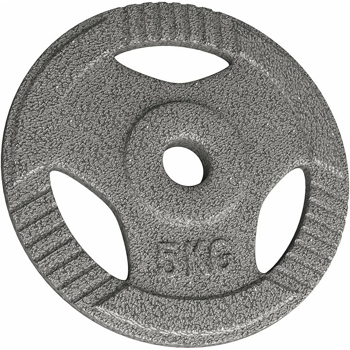 Set discuri fonta cu maner, 2 x 5kg, 30mm, Physionics - Gorilla Sports Ro