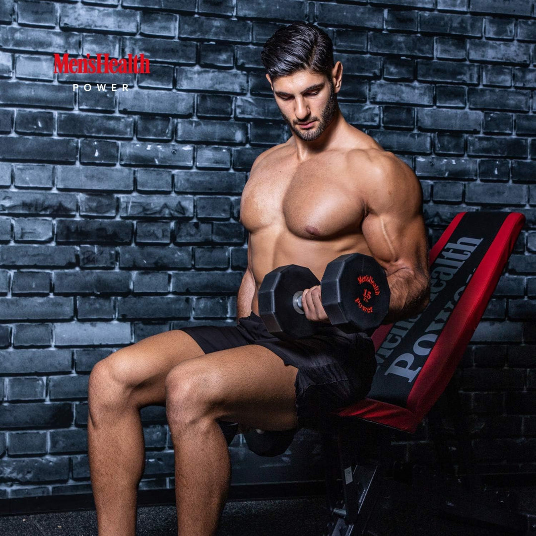 Bancă înclinată pentru antrenament – negru/roșu, Lukadora