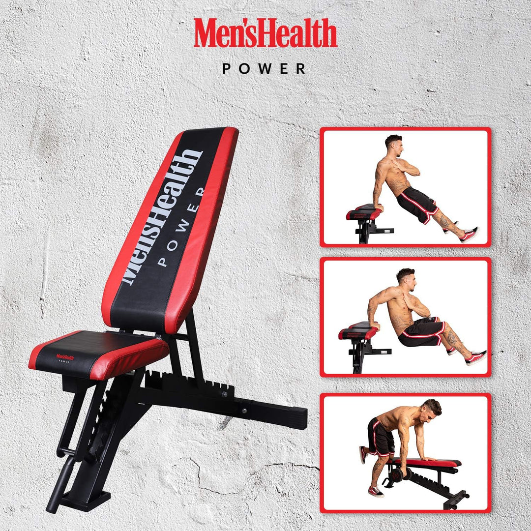 Bancă înclinată pentru antrenament – negru/roșu, Lukadora