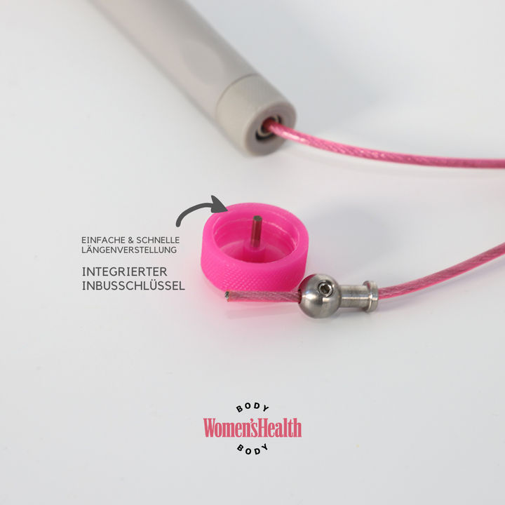 Coardă de sărit, roz/gri, Lukadora