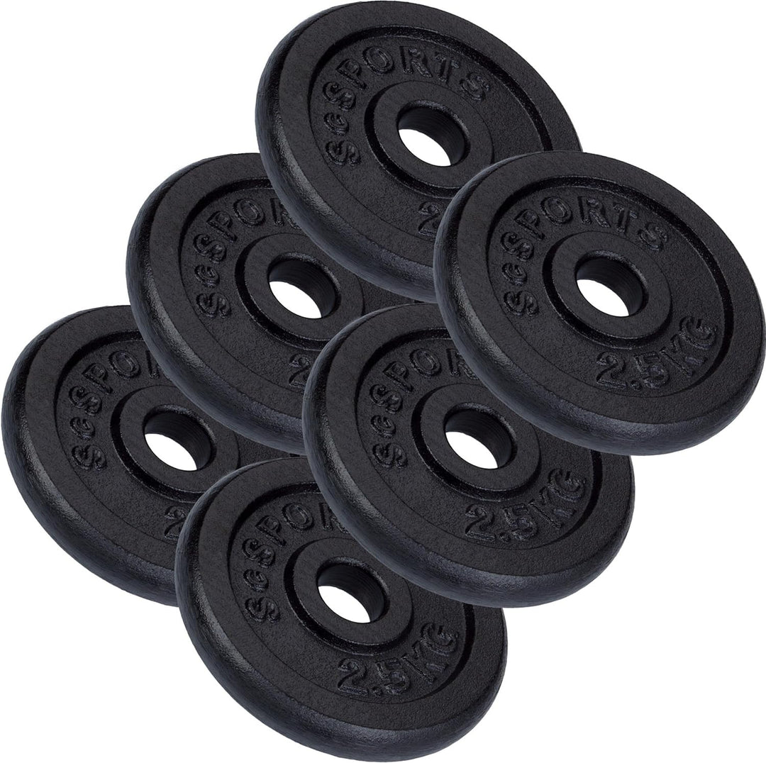 Set de placi de greutate, 2 - 20 KG, 30/31 mm, din fonta, negru ScSports