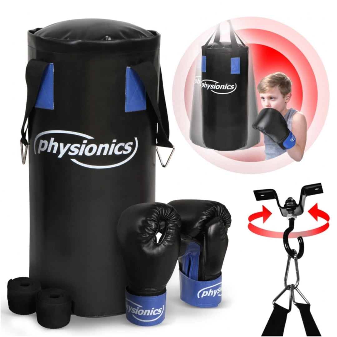 Set sac de box pentru copii cu manusi de box, Physionics - Gorilla Sports Ro