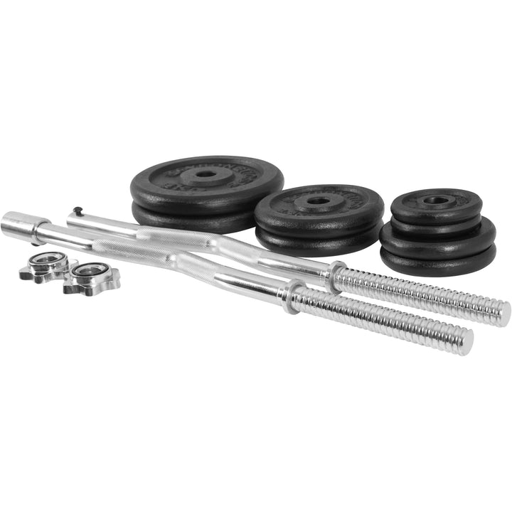 E-Series SZ Curl Set 25mm Fontă 23,5kg - Gorilla Sports Ro