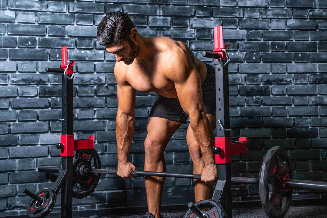 Squat Rack, Negru/Rosu, Lukadora