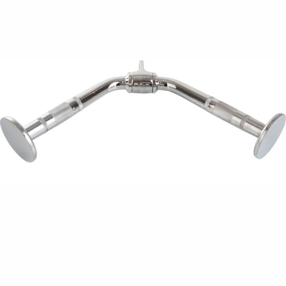 Maner Triceps V cu articulatie pivotanta, sarcina maxima de 200 kg, suprafata de prindere zimtata, otel, cromat ScSports