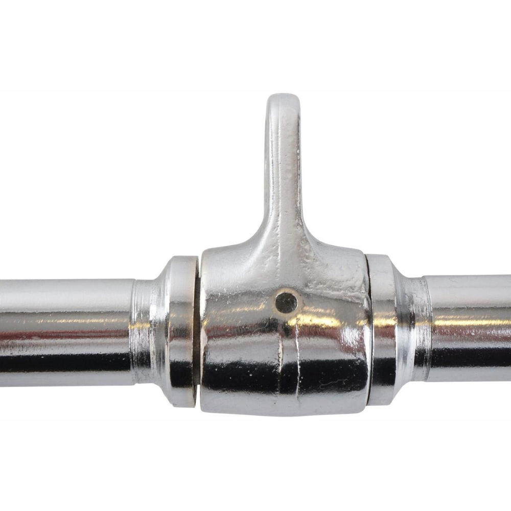 Bara triceps biceps, sarcina maxima de 200 kg, suprafata de prindere zimtata, otel, cromat ScSports