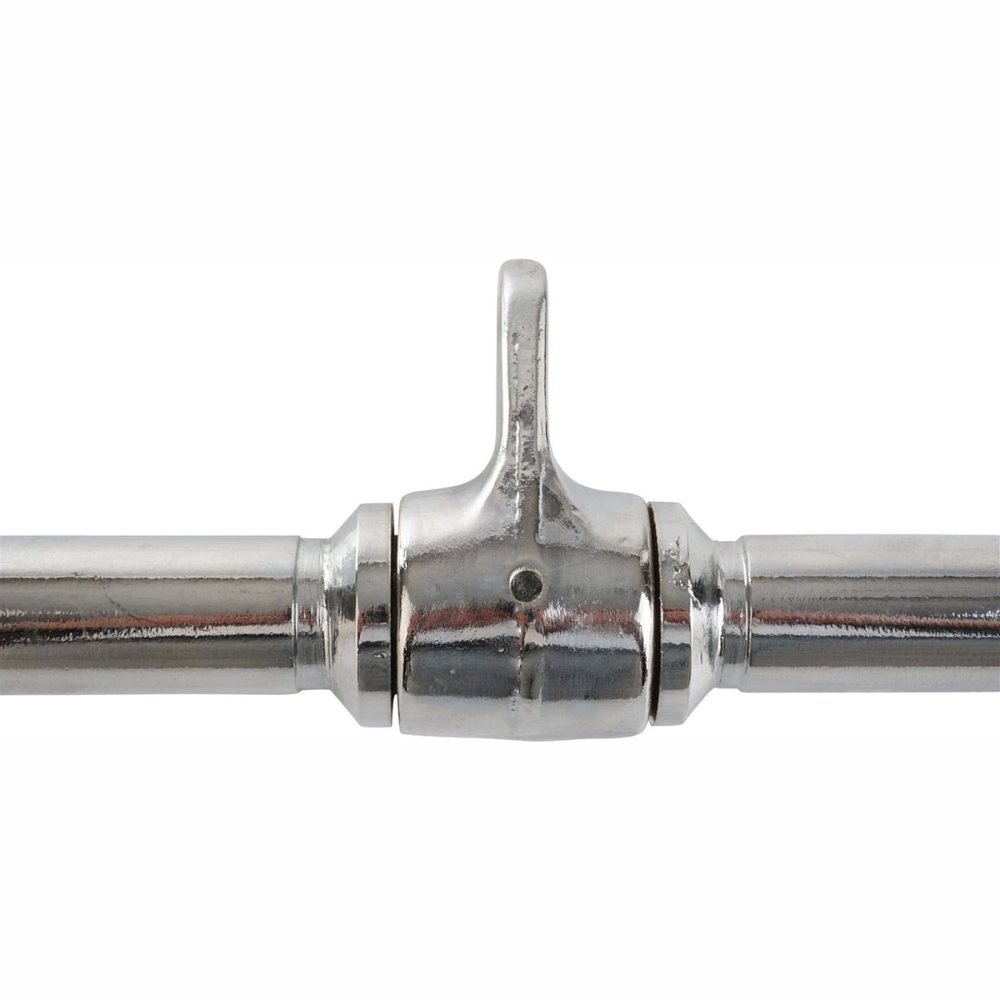 Bara de triceps si biceps, sarcina maxima de 200 kg, suprafata de prindere zimtata, otel, cromat ScSports