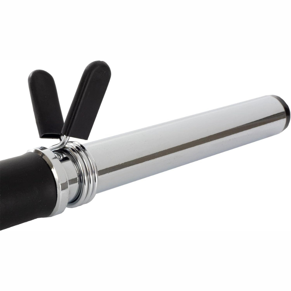 Bara de haltere de 140 cm, 30 mm, otel, crom, blocare arc ScSports