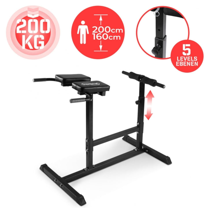 Bancă hiperextensii reglabila Physionics - Gorilla Sports Ro