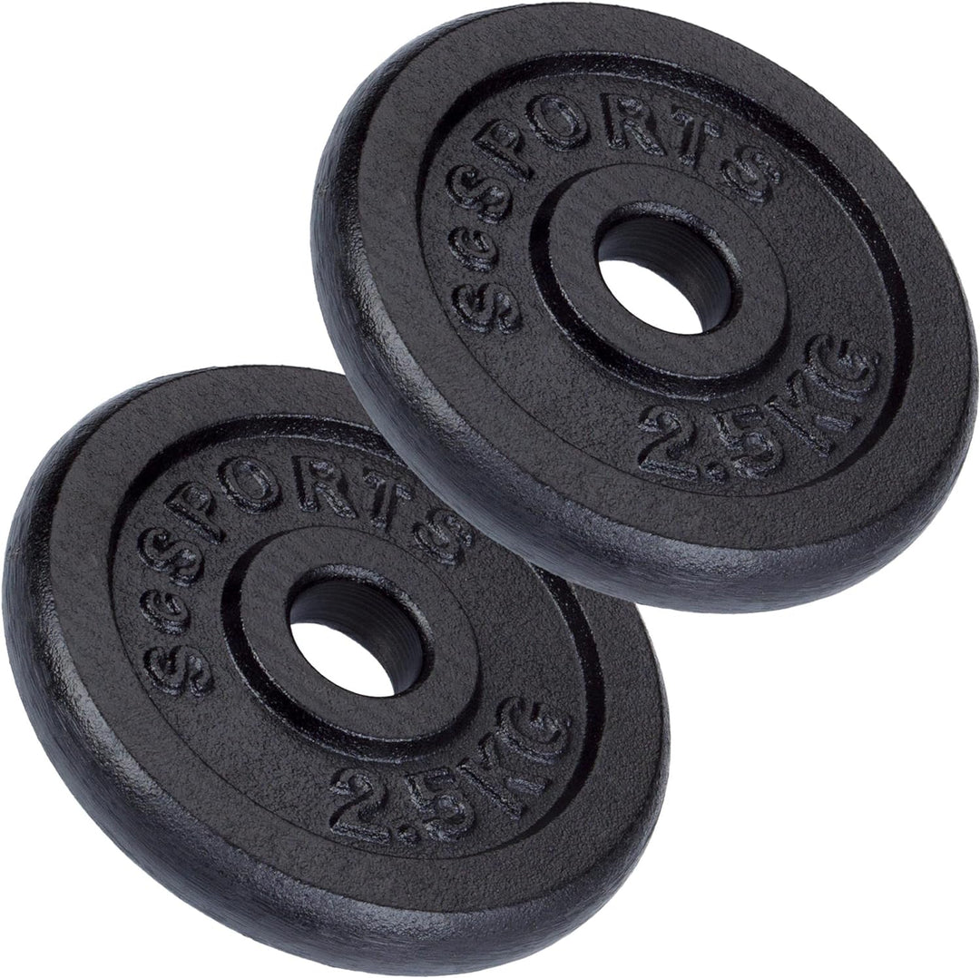 Set de placi de greutate, 2 - 20 KG, 30/31 mm, din fonta, negru ScSports