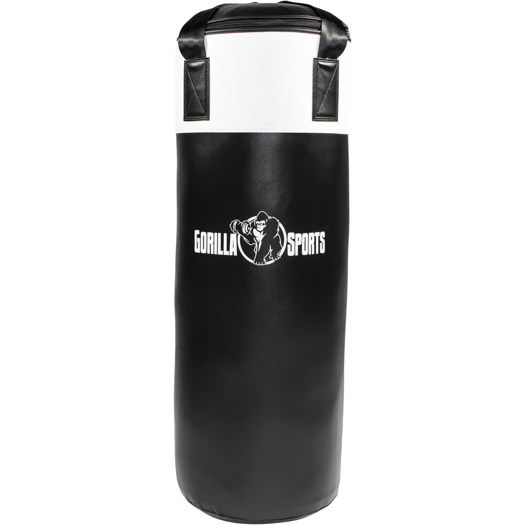 Sac de box Gorilla Sports, alb-negru, 18 kg - Gorilla Sports Ro