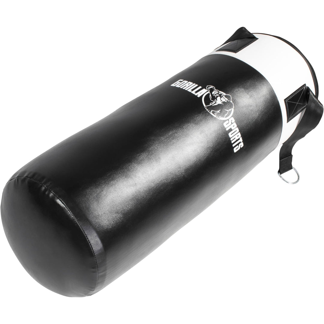 Sac de box Gorilla Sports, alb-negru, 18 kg - Gorilla Sports Ro