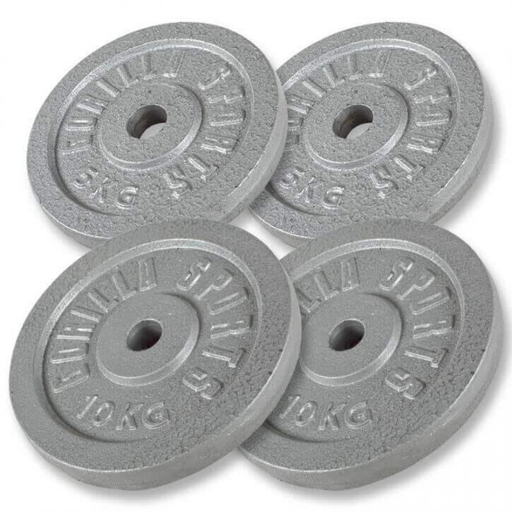 Banca biceps + set de greutati 30kg, 2 x10 kg, 2x 5 kg - Gorilla Sports Ro