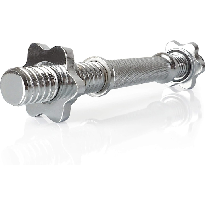 Set de 2 bare de haltere, din otel, cu stele de blocare, 30/31 mm ScSports