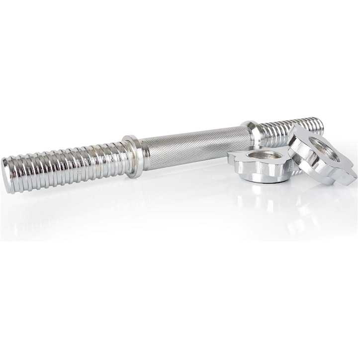 Set de 2 bare de haltere, din otel, cu stele de blocare, 30/31 mm ScSports