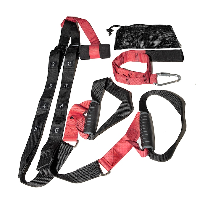 Banda elastica pentru fitness, cu manere Christopeit