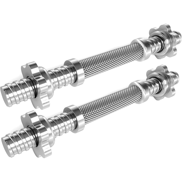 Set de haltere si gantere cu discuri, 100 de kg, fonta, negru ScSports