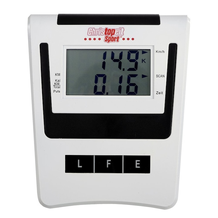 Bicicleta Fitness AL1 136x64x107 cm Functii de Calorii, Distanta, Puls, Timp, Viteza, 8 trepte de dificultate Christopeit