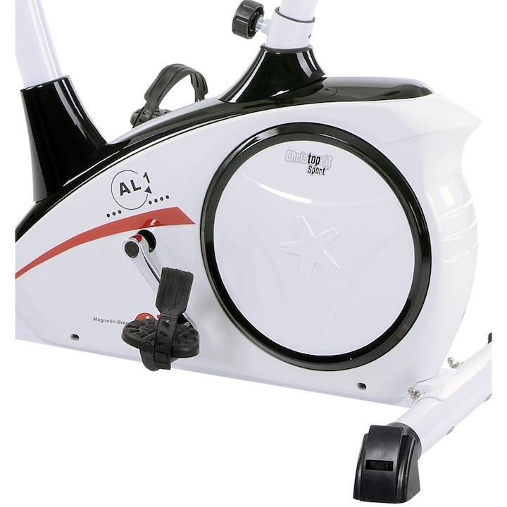 Bicicleta Fitness AL1 136x64x107 cm Functii de Calorii, Distanta, Puls, Timp, Viteza, 8 trepte de dificultate Christopeit