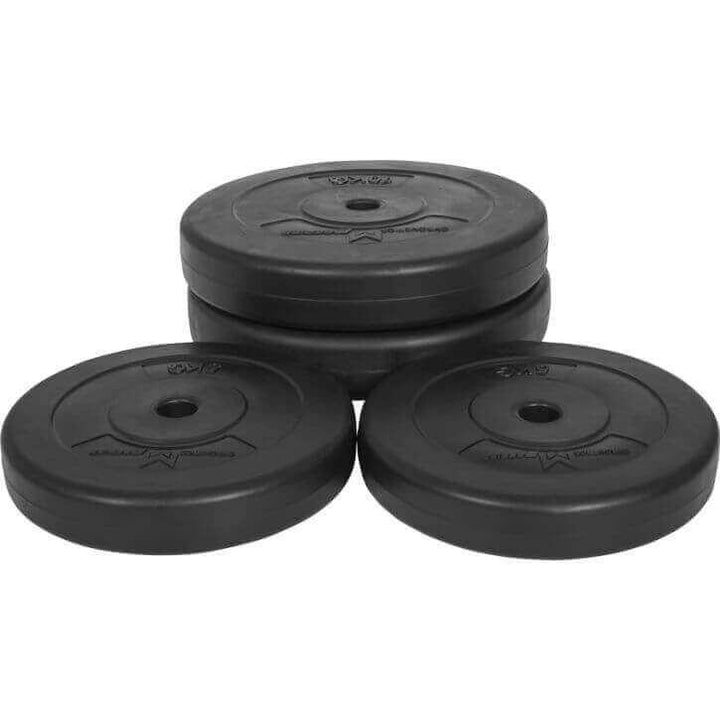 Set de discuri din ciment cu înveliș din plastic 30 KG (2X5kg 2X10kg) 25mm GYRONETICS - Gorilla Sports Ro