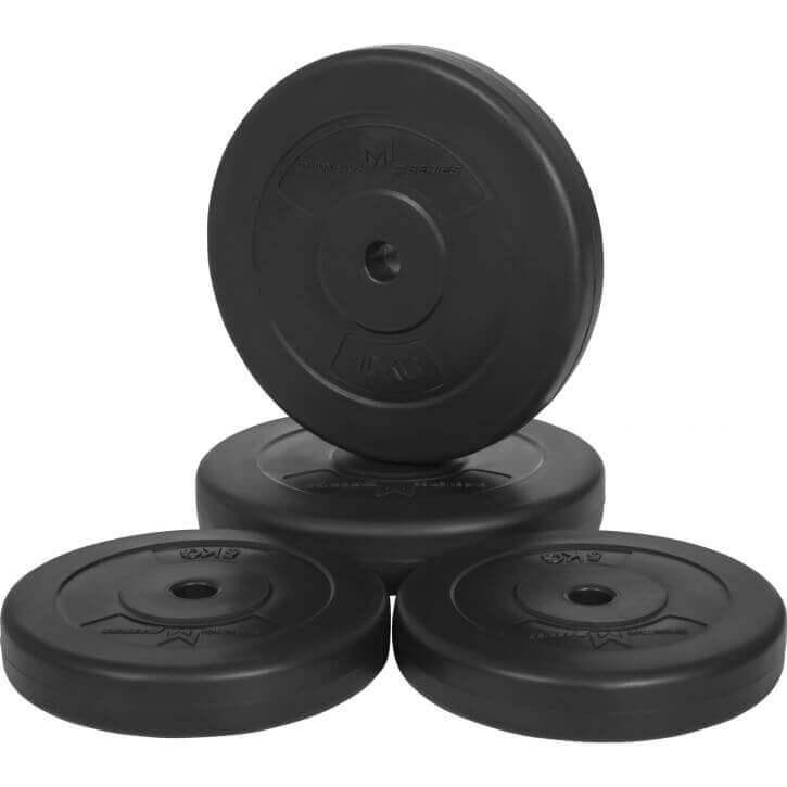 Set de discuri din ciment cu înveliș din plastic 30 KG (2X5kg 2X10kg) 25mm GYRONETICS - Gorilla Sports Ro