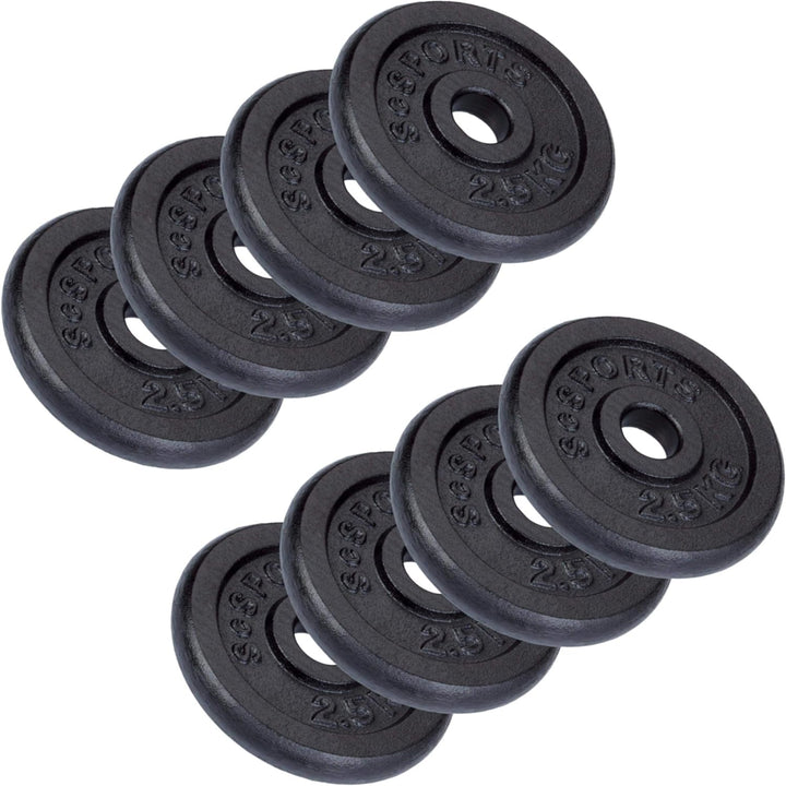 Set de placi de greutate, 2 - 20 KG, 30/31 mm, din fonta, negru ScSports