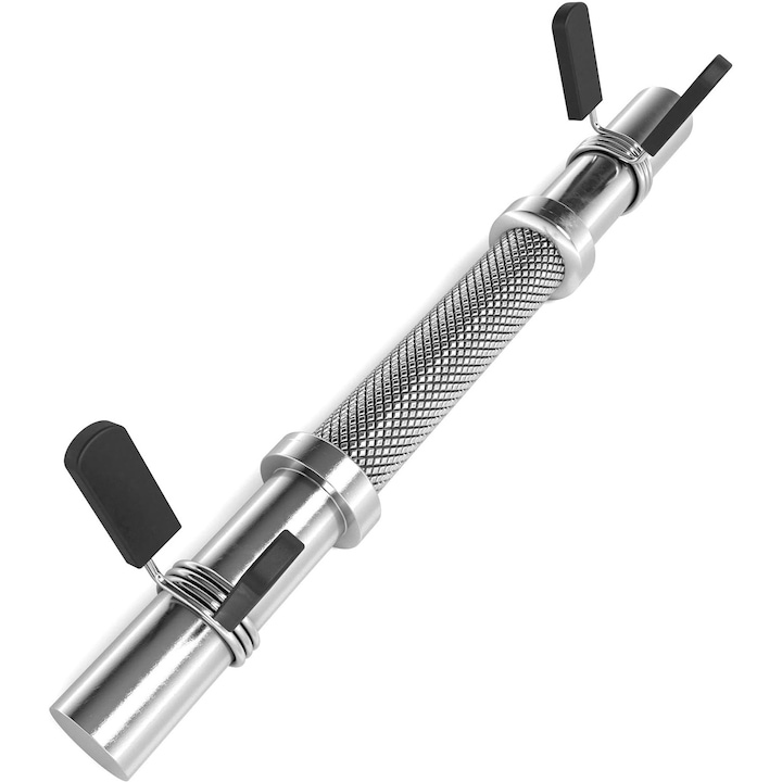 Set de gantere din otel cu cleme de fixare, sarcina maxima 50 kg ScSports