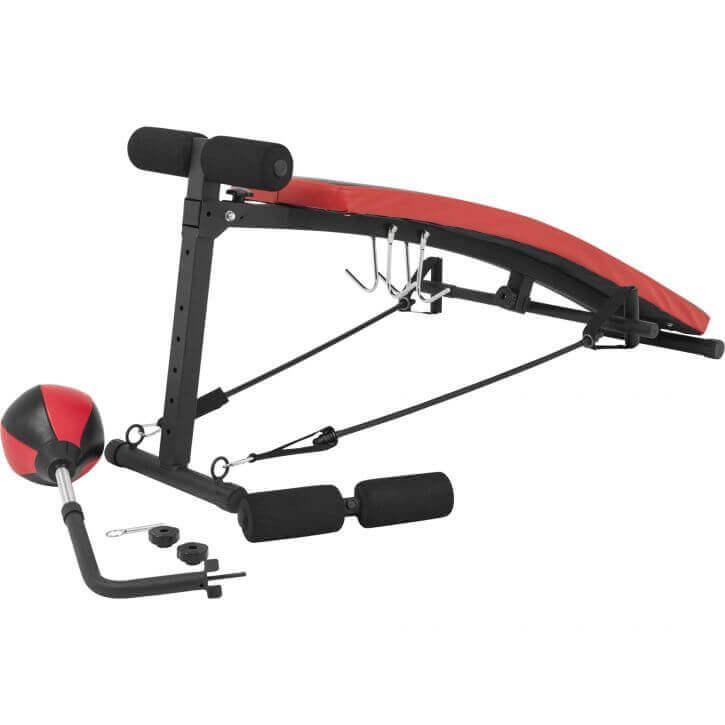 Bancă înclinată pentru abdomene, reglabilă cu sac de box integrat - Gorilla Sports Ro