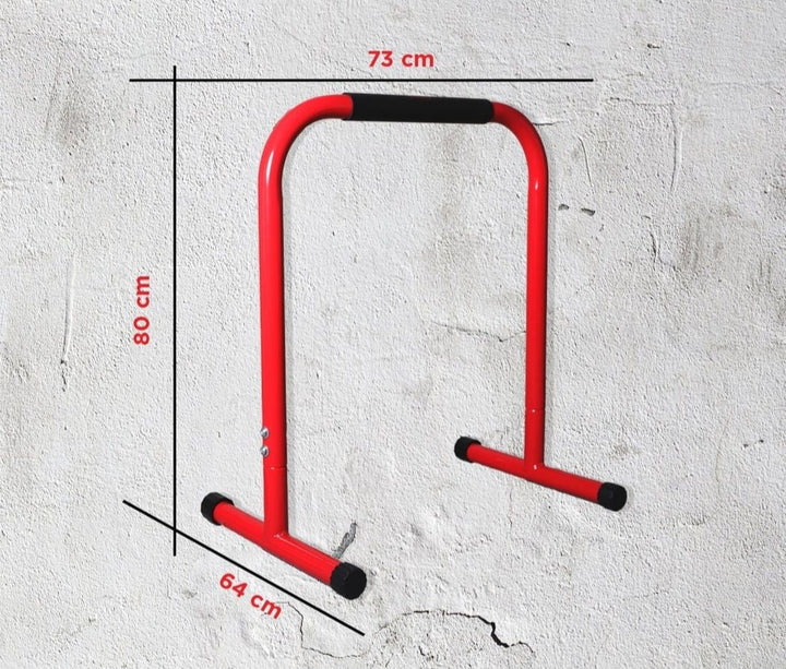 Bare pentru exerciții dips, rosu, Lukadora